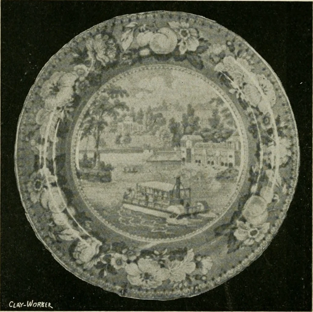 An illustration from Anglo-American pottery; old English china with American views, a manual for collectors, 1899, leaf 115