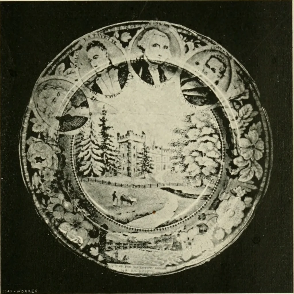 An illustration from Anglo-American pottery; old English china with American views, a manual for collectors, 1899, leaf 118