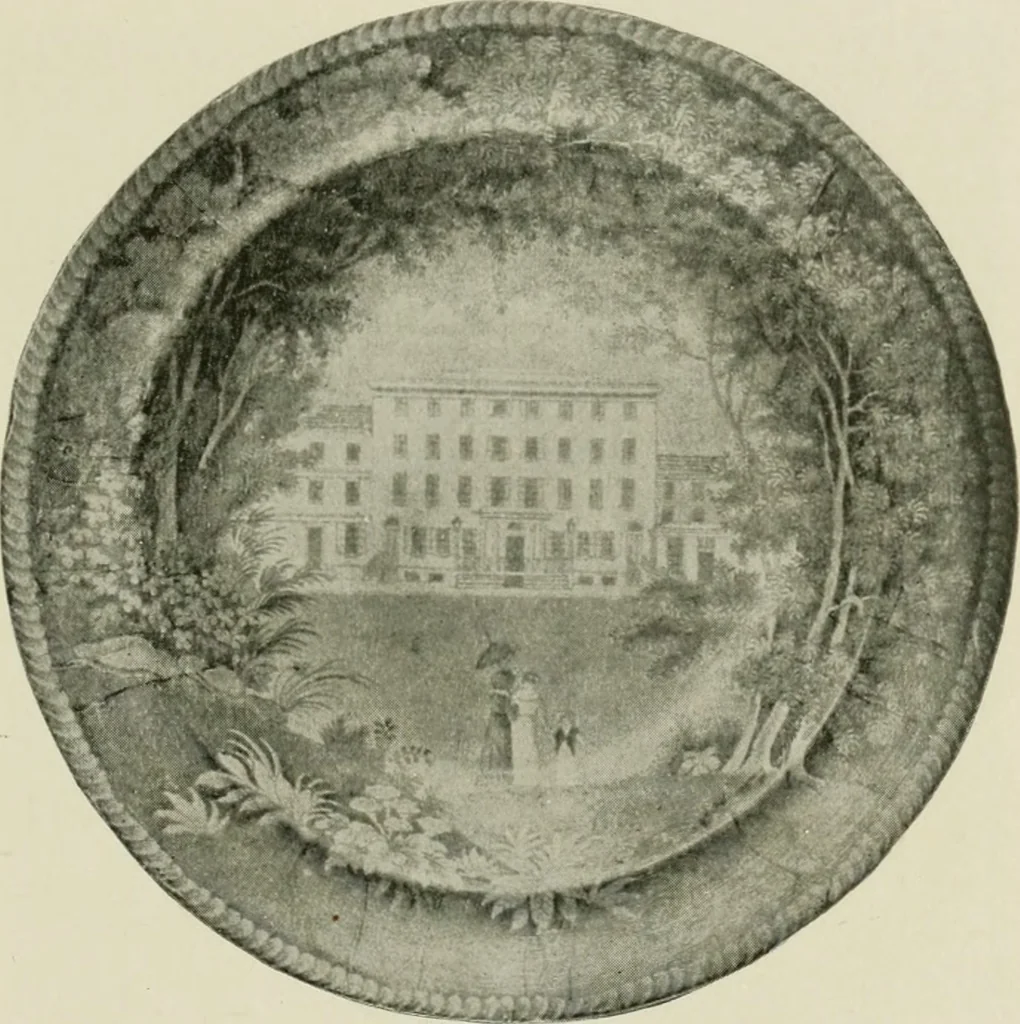 An illustration from Anglo-American pottery; old English china with American views, a manual for collectors, 1899, leaf 120
