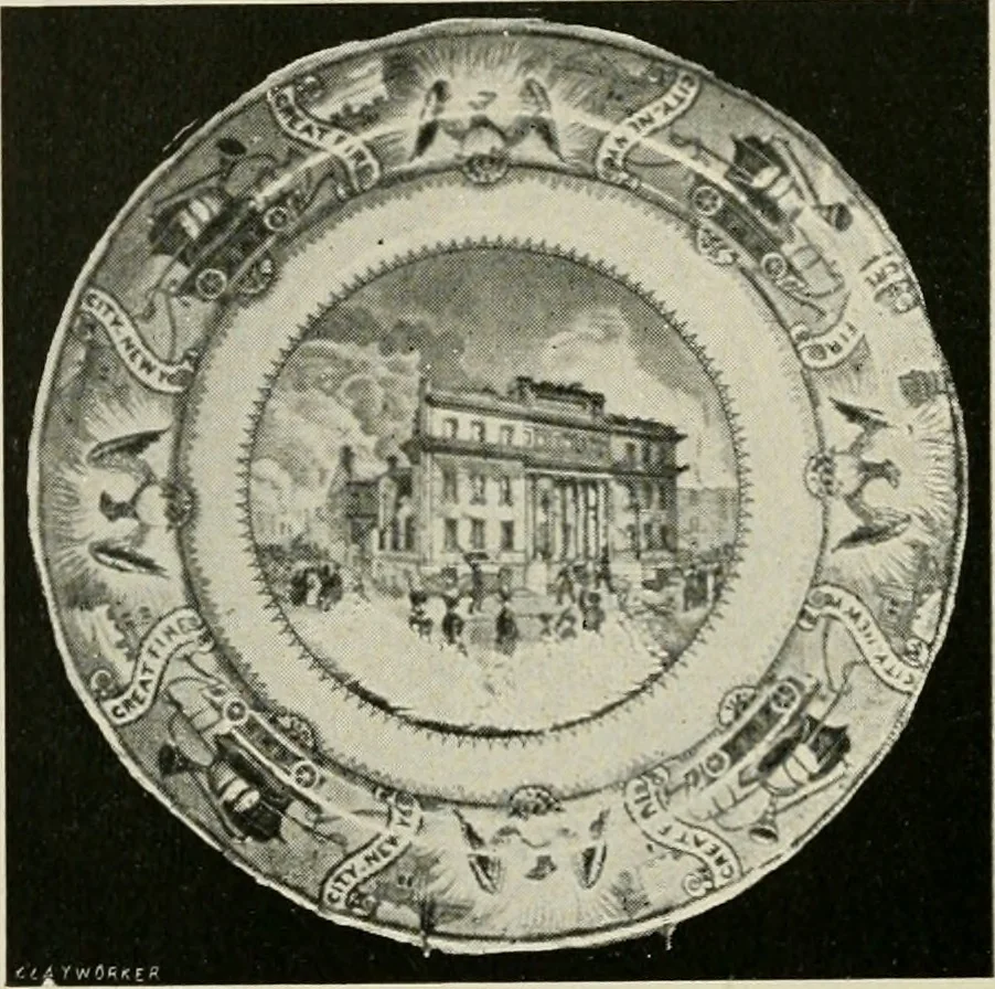 An illustration from Anglo-American pottery; old English china with American views, a manual for collectors, 1899, leaf 125