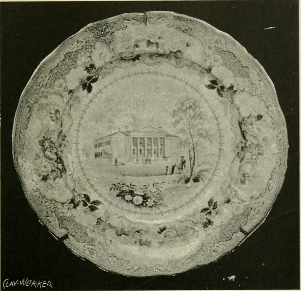 An illustration from Anglo-American pottery; old English china with American views, a manual for collectors, 1899, leaf 126