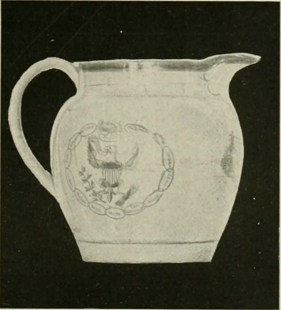 An illustration from Anglo-American pottery; old English china with American views, a manual for collectors, 1899, leaf 136