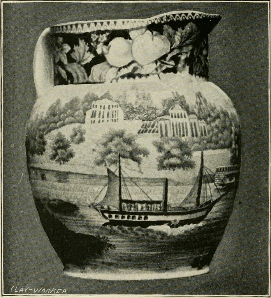An illustration from Anglo-American pottery; old English china with American views, a manual for collectors, 1899, leaf 137