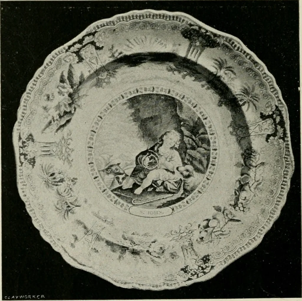 An illustration from Anglo-American pottery; old English china with American views, a manual for collectors, 1899, leaf 151