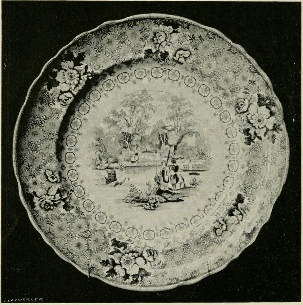 An illustration from Anglo-American pottery; old English china with American views, a manual for collectors, 1899, leaf 155