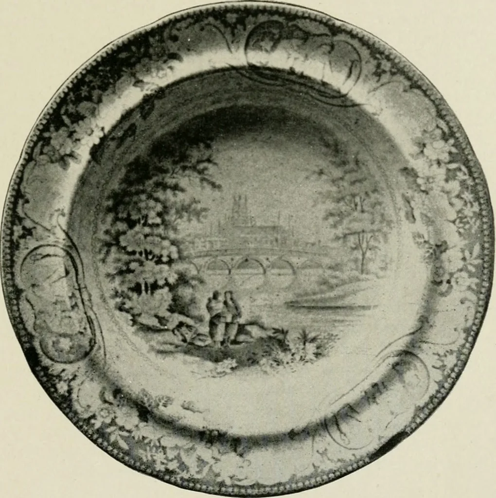 An illustration from Anglo-American pottery; old English china with American views, a manual for collectors, 1899, leaf 164