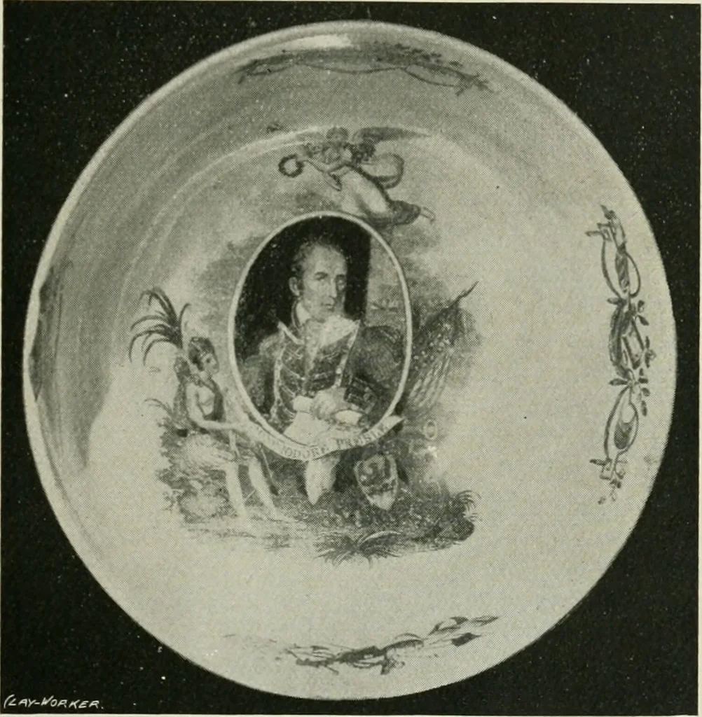 An illustration from Anglo-American pottery; old English china with American views, a manual for collectors, 1899, leaf 22