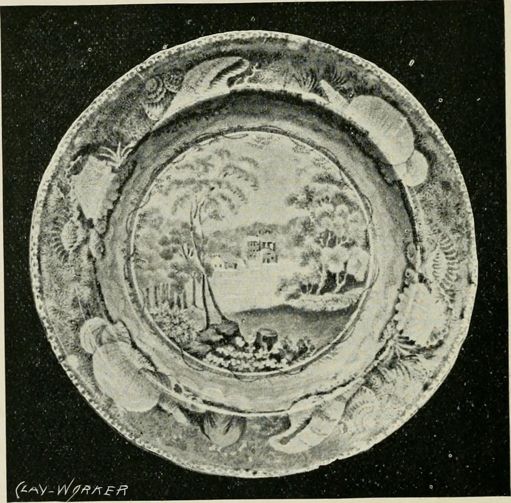 An illustration from Anglo-American pottery; old English china with American views, a manual for collectors, 1899, leaf 33