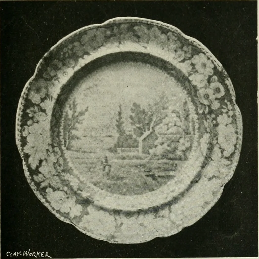 An illustration from Anglo-American pottery; old English china with American views, a manual for collectors, 1899, leaf 42