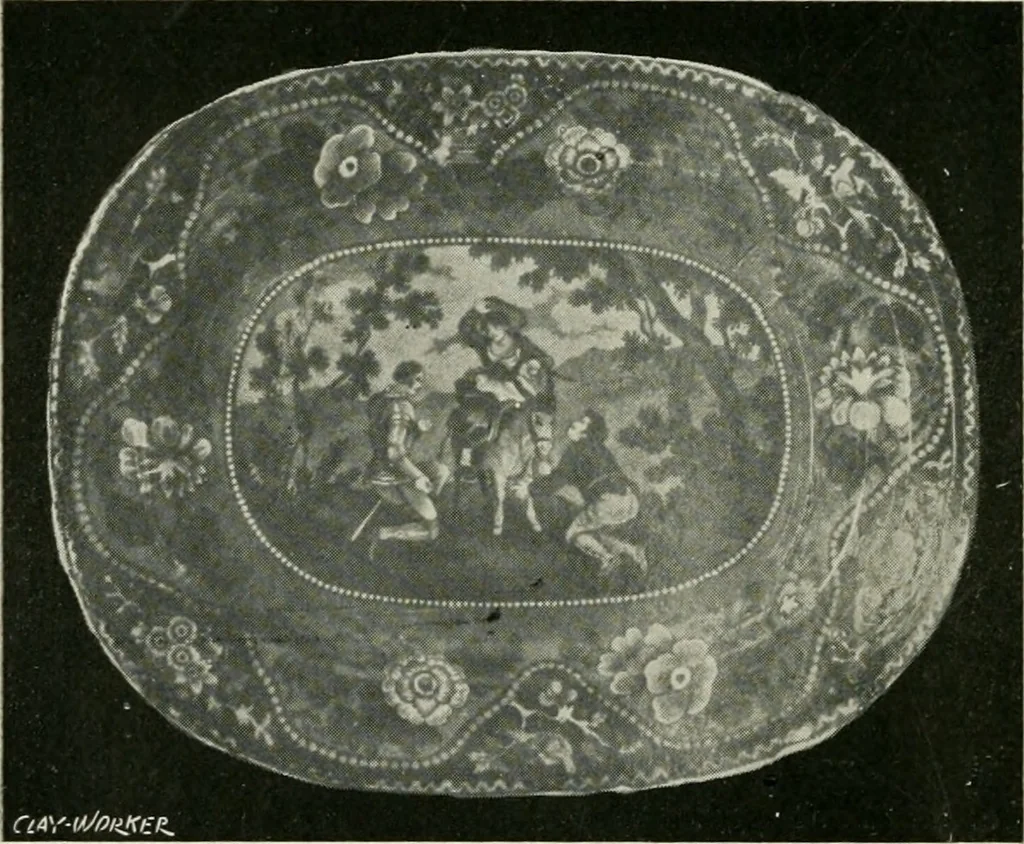 An illustration from Anglo-American pottery; old English china with American views, a manual for collectors, 1899, leaf 55