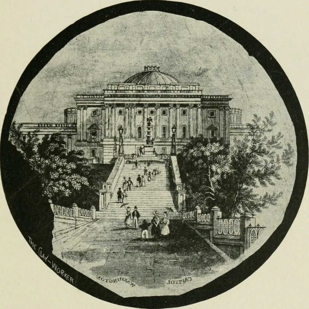 An illustration from Anglo-American pottery; old English china with American views, a manual for collectors, 1899, leaf 68