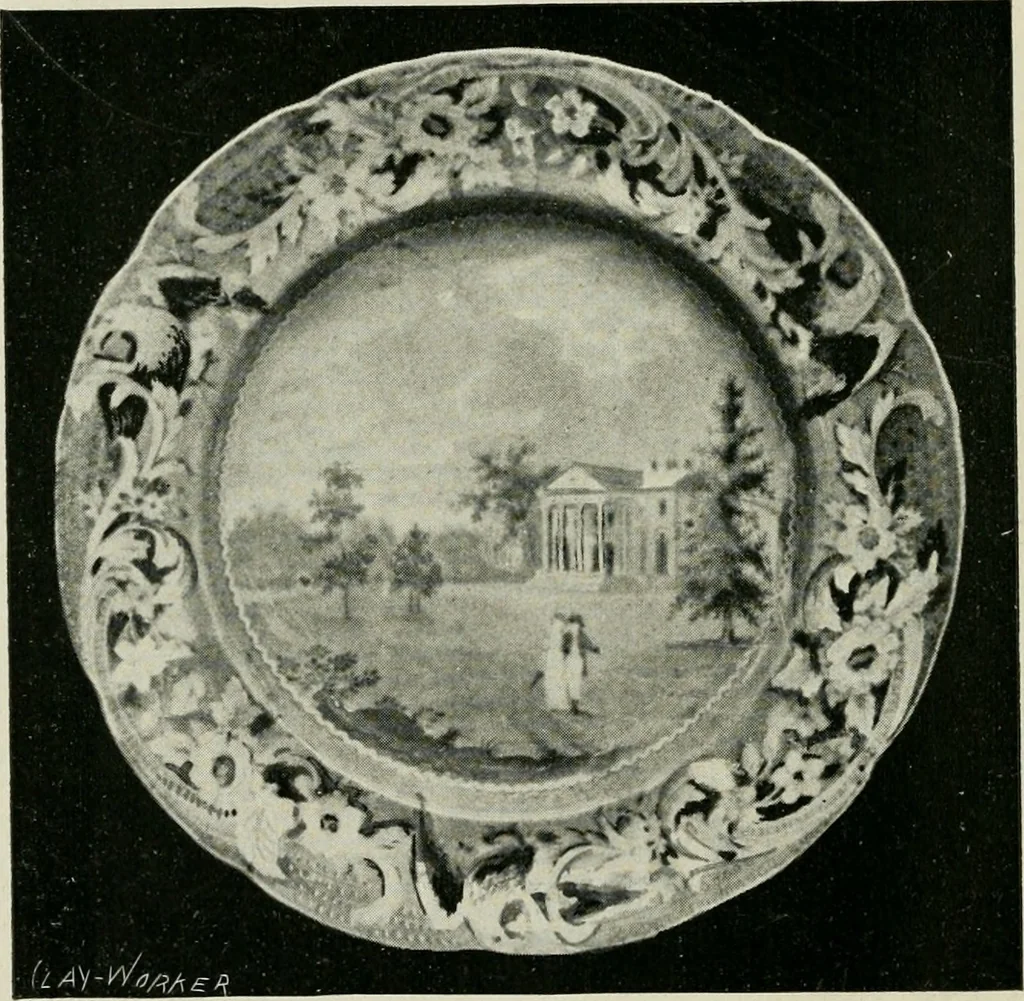 An illustration from Anglo-American pottery; old English china with American views, a manual for collectors, 1899, leaf 75
