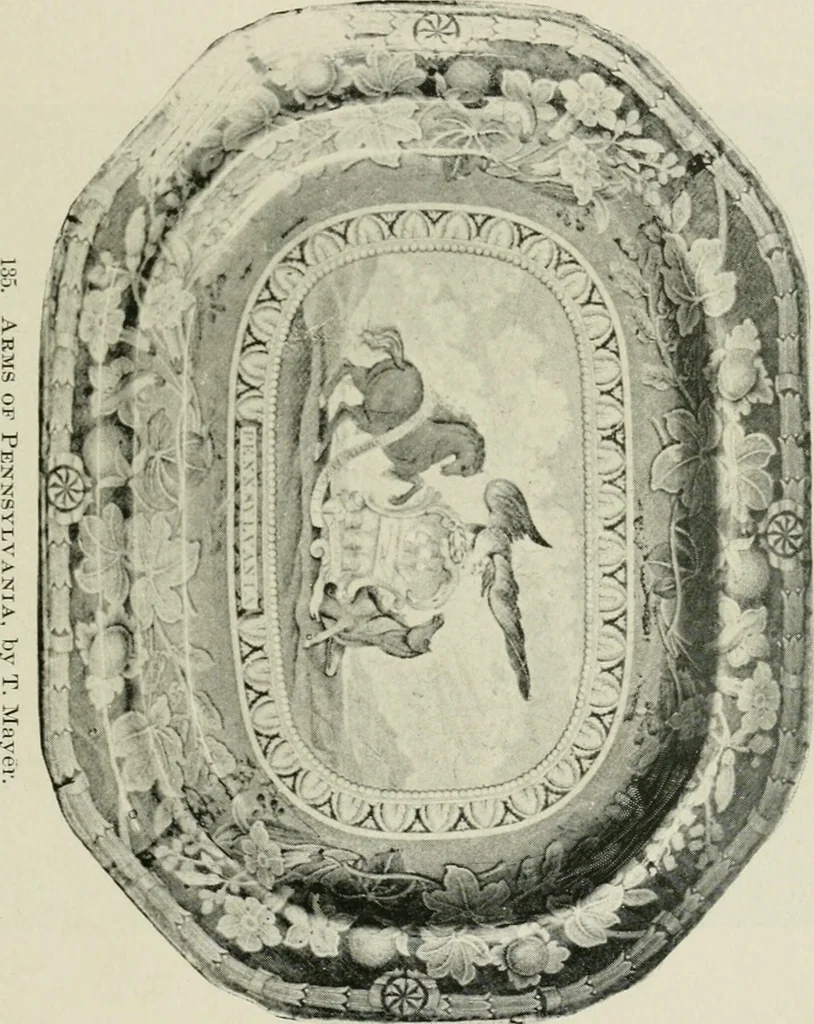 An illustration from Anglo-American pottery; old English china with American views, a manual for collectors, 1899, leaf 78