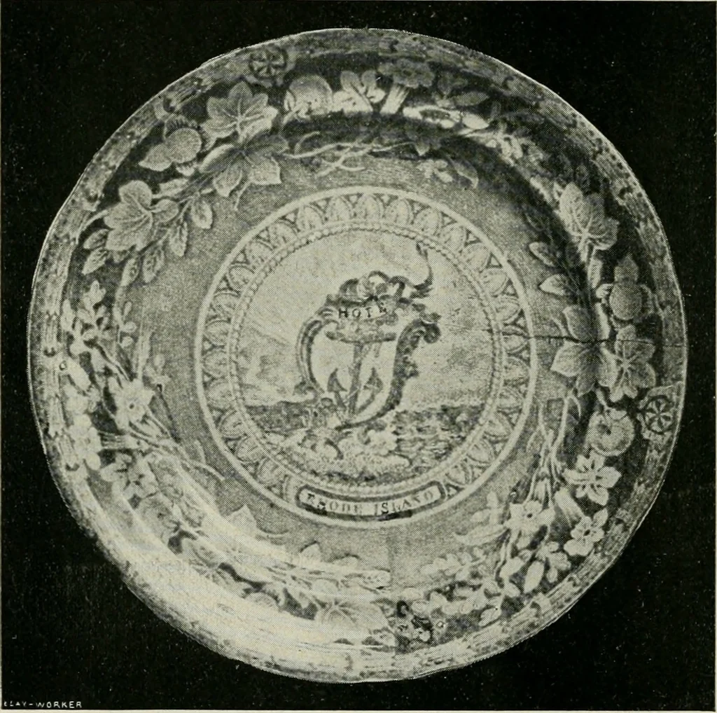 An illustration from Anglo-American pottery; old English china with American views, a manual for collectors, 1899, leaf 79