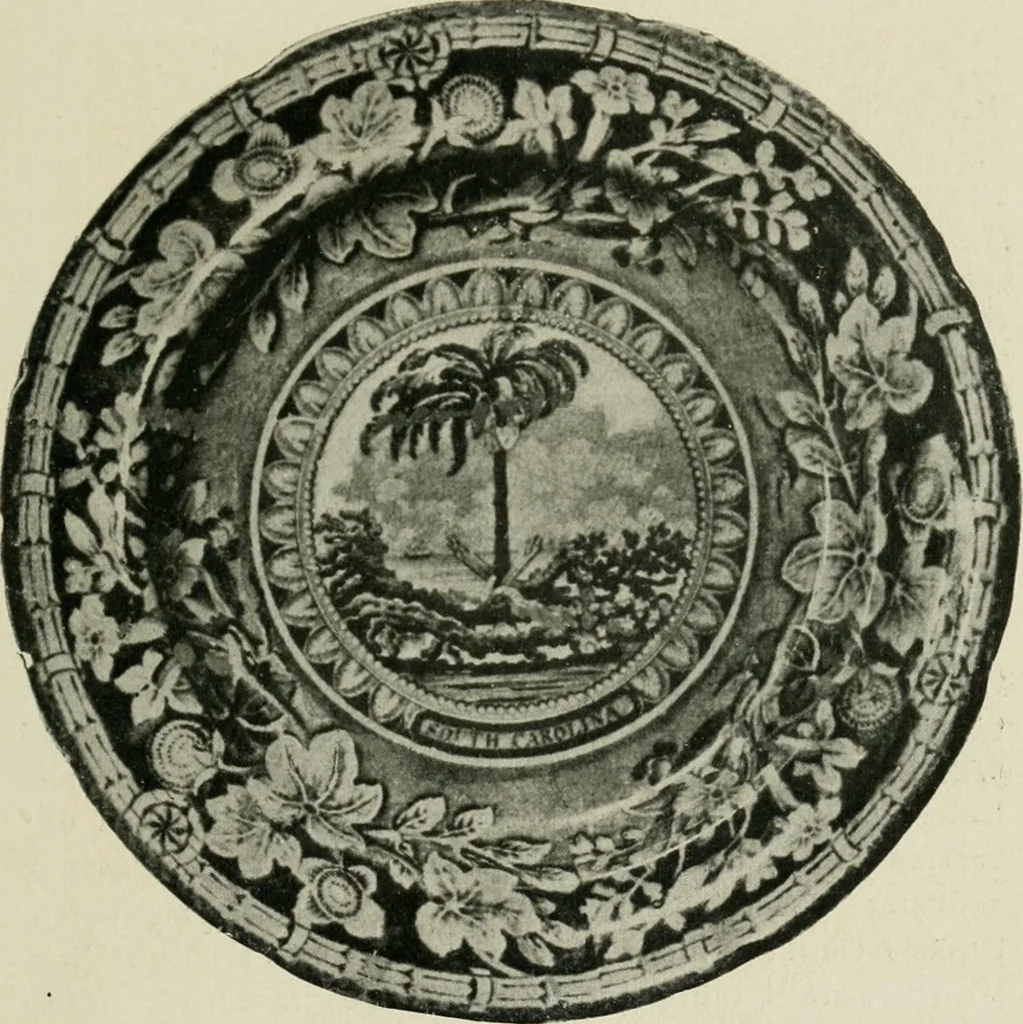 An illustration from Anglo-American pottery; old English china with American views, a manual for collectors, 1899, leaf 80