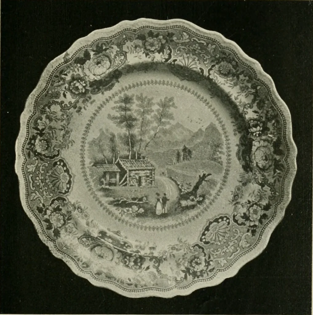 An illustration from Anglo-American pottery; old English china with American views, a manual for collectors, 1899, leaf 86