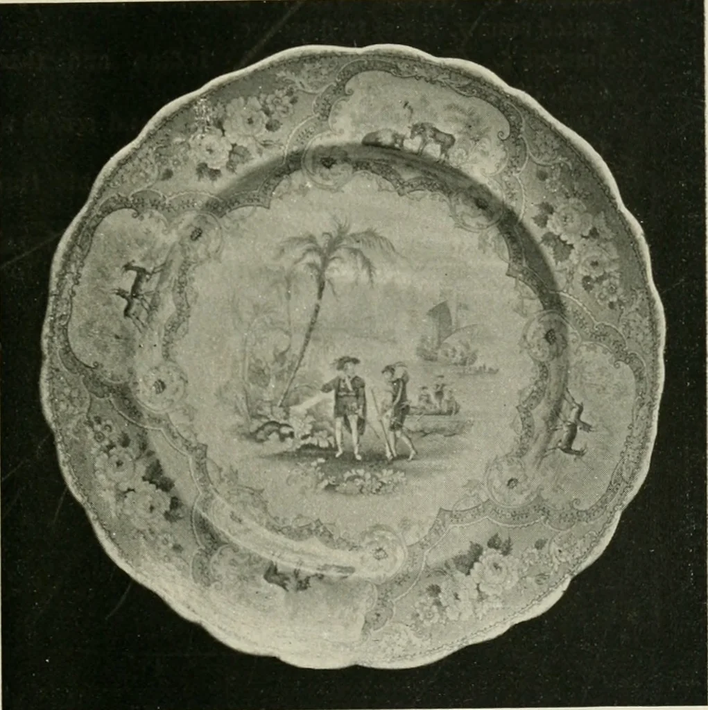 An illustration from Anglo-American pottery; old English china with American views, a manual for collectors, 1899, leaf 88