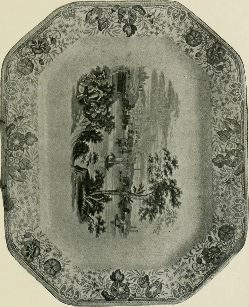 An illustration from Anglo-American pottery; old English china with American views, a manual for collectors, 1899, leaf 96