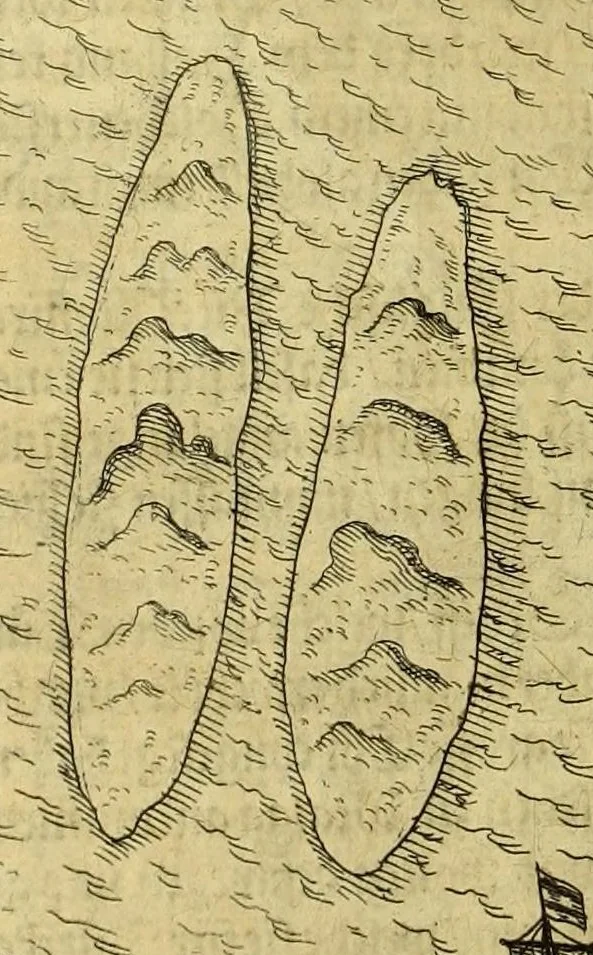 An illustration from Anhang der Beschreibung dess Königreichs Congo. : Innhaltend, fünff Schiffarten Samuel Brauns Burgers vnd Wundartzt zu Basel, so er kurtz verwichener Jahren in vnderschiedliche weit entlegene frembde Konigreich vnd Landschafften glücklich gethan, nemlich in Africam vnd dessen Provincien Congo, Bansa Loanga, Angola, Guinea, Morenland, Bennin, Amboisa, vnd zu dem Festen Castell Nassaw in More. Item gen Alexandriam in Syrien, in Portugal, Hispanien, Italien, wie auch vnderschiedliche Insuln, als da sind die Canarian, Medera, Cales Males, Malta, Candia, Cypern, Sicilien, Sardegna, Corfu, und ander mehr, biss zu seiner wider Ankunsst in Holland., 1625, leaf 52