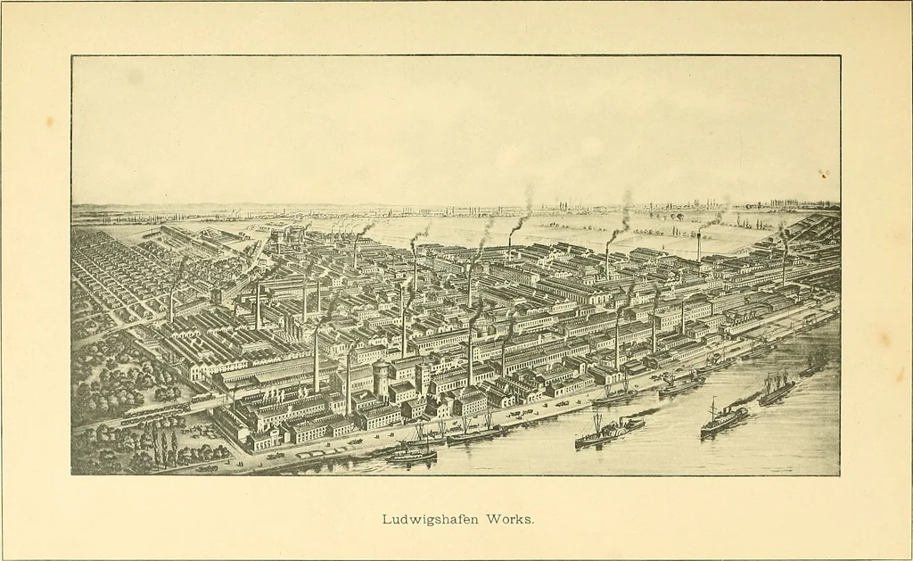 An illustration from The aniline colours of the Badische Anilin- & Soda-Fabrik, Ludwigshafen on Rhine and their application on wool, cotton, silk and other textile fibres, 1901, leaf 8