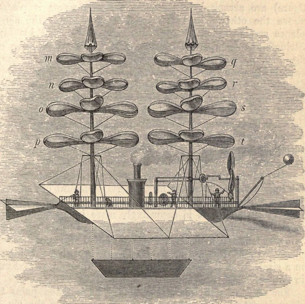 An illustration from Animal locomotion, or Walking, swimming, and flying, with a dissertation on aëronautics, 1874, leaf 244