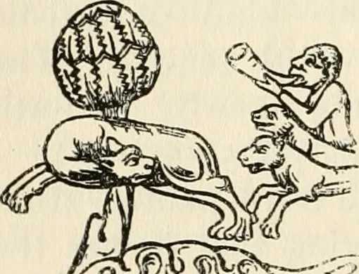 An illustration from Animal symbolism in ecclesiastical architecture, 1896, leaf 153