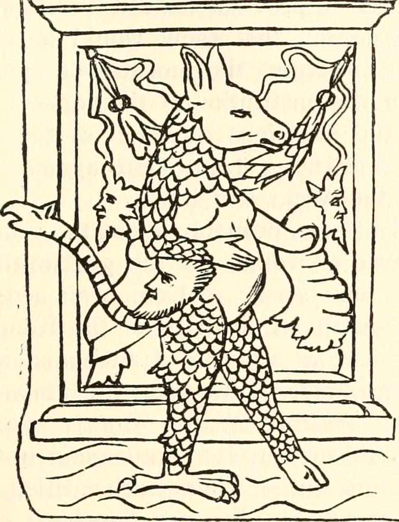 An illustration from Animal symbolism in ecclesiastical architecture, 1896, leaf 216