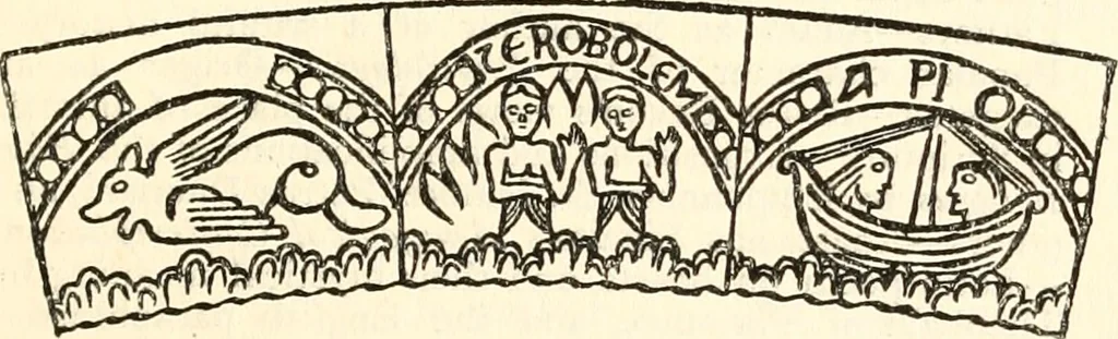 An illustration from Animal symbolism in ecclesiastical architecture, 1896, leaf 66