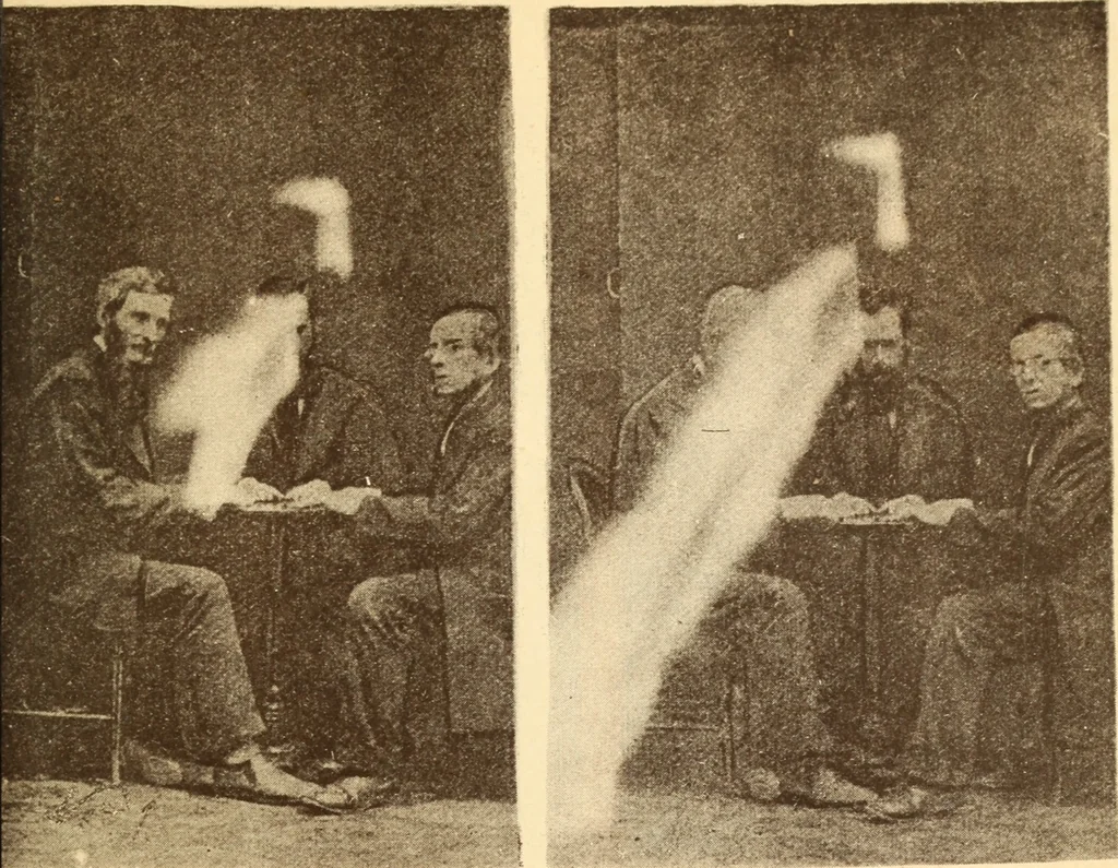 An illustration from Animismus und spiritismus. Versuch einer kritischen prüfung der mediumistischen phänomene mit besonderer berücksichtigung der hypothesen der hallucination und des unbewussten. Als entgegnung auf Ed. v. Hartmann's Werk: "Der spiritismus.", 1894, leaf 396