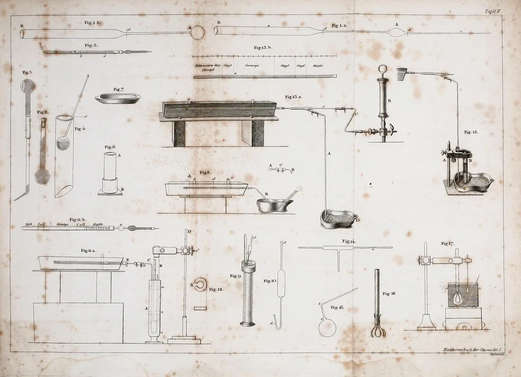 An illustration from Anleitung zur Analyse organischer Körper, 1837, leaf 87