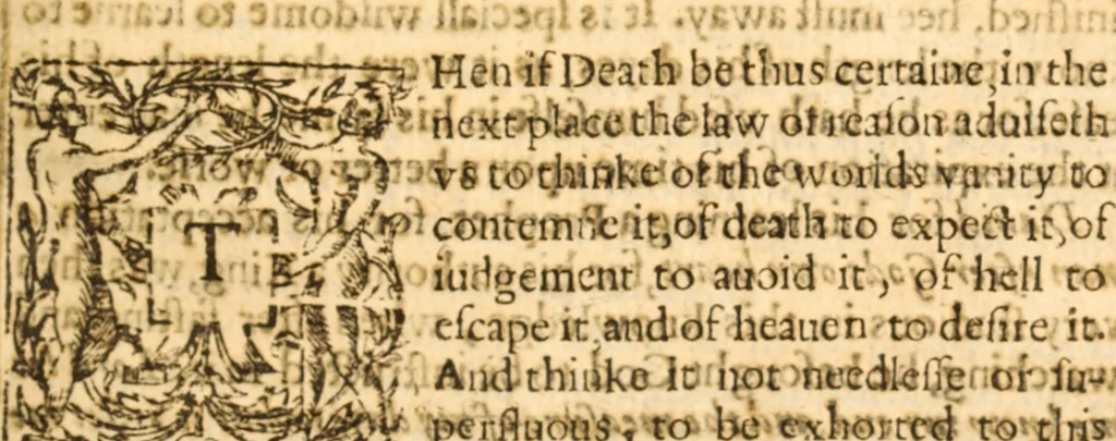 An illustration from The anatomie of mortalitie : divided into eight heads .., 1632, leaf 72