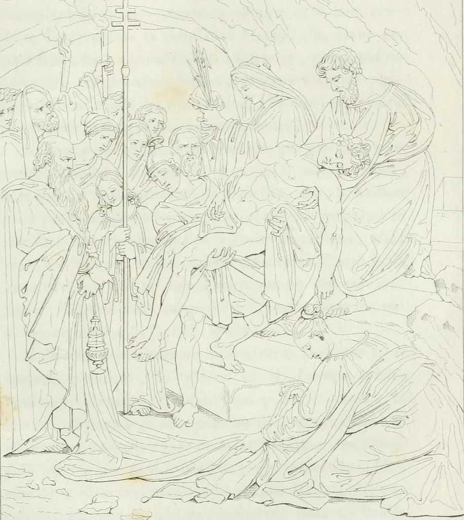 An illustration from Annales de l'école française des beaux-arts : recueil de gravures au trait ... avec des notices historiques et critiques, des considérations sur l'état et les progrès des arts, la biographie des artistes dont la France déplore chaque année la perte, etc., etc., 1827, leaf 56