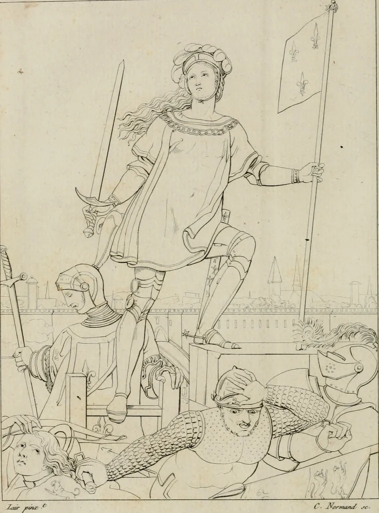 An illustration from Annales du musée et de l'école moderne des beaux-arts : recueil de gravures au trait, d'après les principaux ouvrages de peinture, sculpture, ou projets d'architecture, qui, chaque année, ont remporté le prix, soit aux écoles spéciales, soit aux concours nationaux : les productions des artistes en tous genres, qui, aux différentes expositions, ont été citées avec éloges : les morceaux les plus estimés ou inédits de la galerie de peinture : la suite complète de celle des antiques : édifices anciens et modernes, etc., 1800, leaf 129