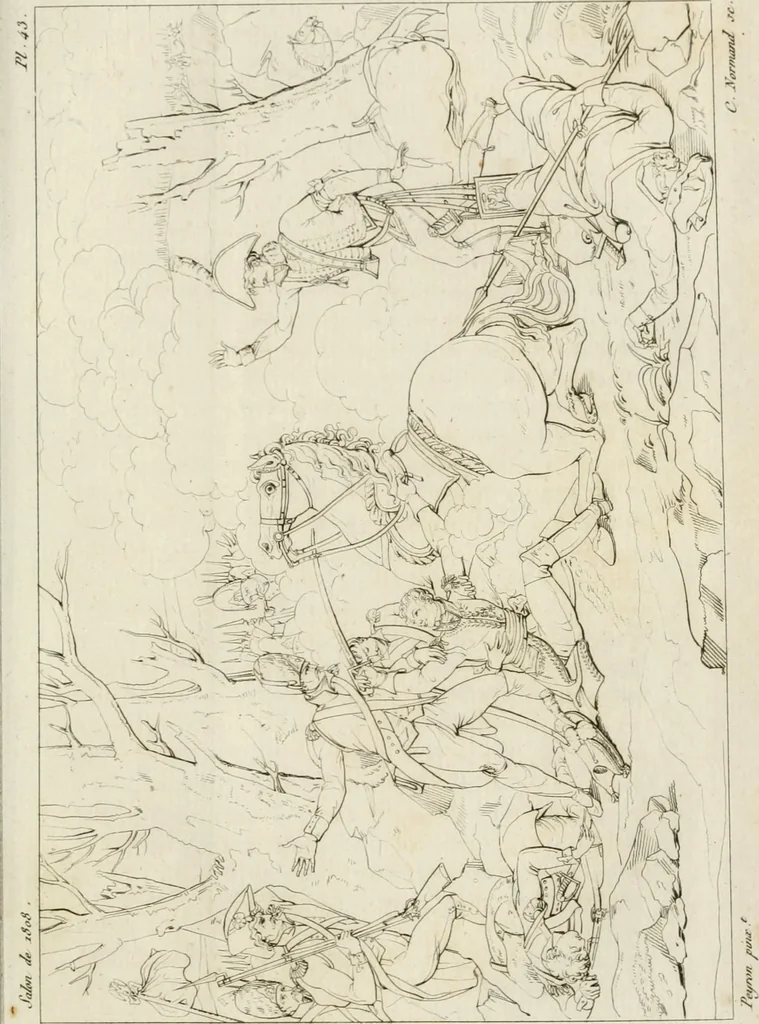 An illustration from Annales du musée et de l'école moderne des beaux-arts : recueil de gravures au trait, d'après les principaux ouvrages de peinture, sculpture, ou projets d'architecture, qui, chaque année, ont remporté le prix, soit aux écoles spéciales, soit aux concours nationaux : les productions des artistes en tous genres, qui, aux différentes expositions, ont été citées avec éloges : les morceaux les plus estimés ou inédits de la galerie de peinture : la suite complète de celle des antiques : édifices anciens et modernes, etc., 1800, leaf 132