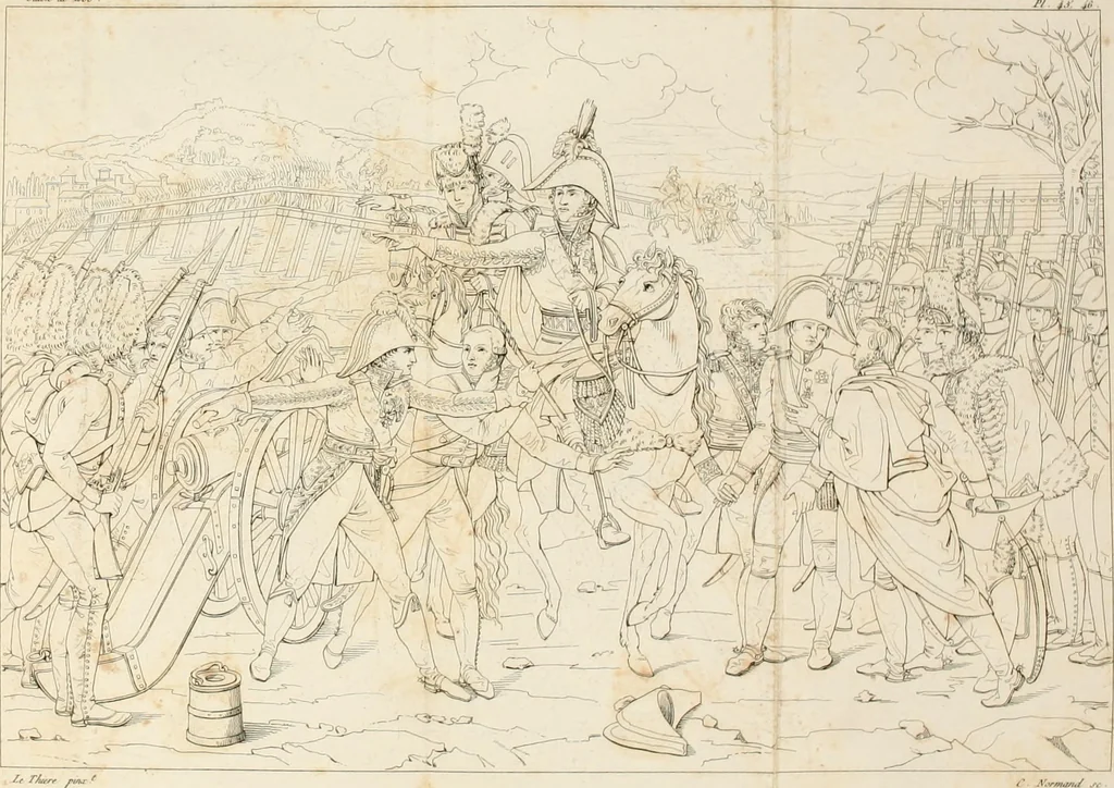 An illustration from Annales du musée et de l'école moderne des beaux-arts : recueil de gravures au trait, d'après les principaux ouvrages de peinture, sculpture, ou projets d'architecture, qui, chaque année, ont remporté le prix, soit aux écoles spéciales, soit aux concours nationaux : les productions des artistes en tous genres, qui, aux différentes expositions, ont été citées avec éloges : les morceaux les plus estimés ou inédits de la galerie de peinture : la suite complète de celle des antiques : édifices anciens et modernes, etc., 1800, leaf 139