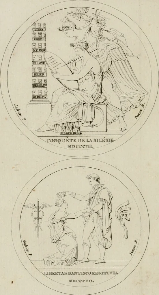 An illustration from Annales du musée et de l'école moderne des beaux-arts : recueil de gravures au trait, d'après les principaux ouvrages de peinture, sculpture, ou projets d'architecture, qui, chaque année, ont remporté le prix, soit aux écoles spéciales, soit aux concours nationaux : les productions des artistes en tous genres, qui, aux différentes expositions, ont été citées avec éloges : les morceaux les plus estimés ou inédits de la galerie de peinture : la suite complète de celle des antiques : édifices anciens et modernes, etc., 1800, leaf 141