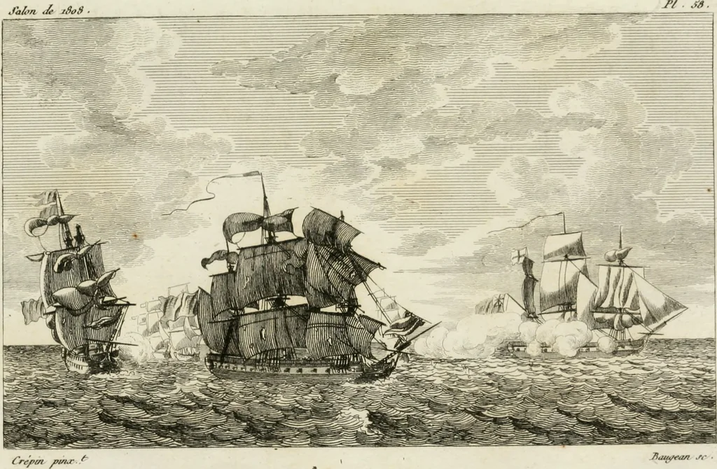 An illustration from Annales du musée et de l'école moderne des beaux-arts : recueil de gravures au trait, d'après les principaux ouvrages de peinture, sculpture, ou projets d'architecture, qui, chaque année, ont remporté le prix, soit aux écoles spéciales, soit aux concours nationaux : les productions des artistes en tous genres, qui, aux différentes expositions, ont été citées avec éloges : les morceaux les plus estimés ou inédits de la galerie de peinture : la suite complète de celle des antiques : édifices anciens et modernes, etc., 1800, leaf 174