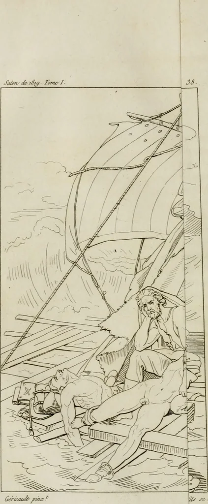 An illustration from Annales du musée et de l'école moderne des beaux-arts : recueil de gravures au trait, d'après les principaux ouvrages de peinture, sculpture, ou projets d'architecture, qui, chaque année, ont remporté le prix, soit aux écoles spéciales, soit aux concours nationaux : les productions des artistes en tous genres, qui, aux différentes expositions, ont été citées avec éloges : les morceaux les plus estimés ou inédits de la galerie de peinture : la suite complète de celle des antiques : édifices anciens et modernes, etc., 1800, leaf 131