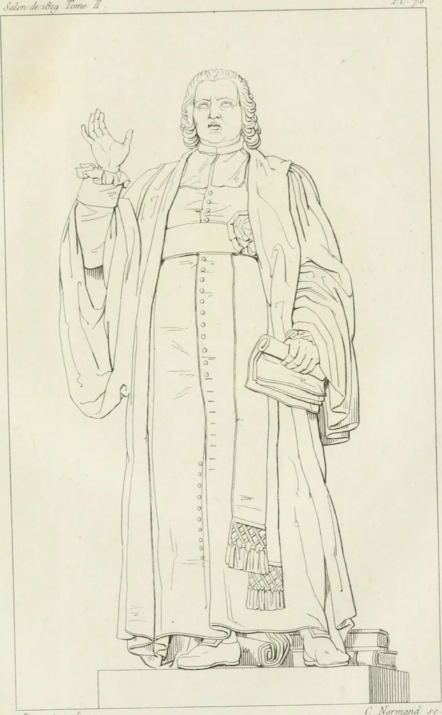 An illustration from Annales du musée et de l'école moderne des beaux-arts : recueil de gravures au trait, d'après les principaux ouvrages de peinture, sculpture, ou projets d'architecture, qui, chaque année, ont remporté le prix, soit aux écoles spéciales, soit aux concours nationaux : les productions des artistes en tous genres, qui, aux différentes expositions, ont été citées avec éloges : les morceaux les plus estimés ou inédits de la galerie de peinture : la suite complète de celle des antiques : édifices anciens et modernes, etc., 1800, leaf 476