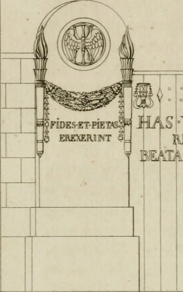 An illustration from Annales du musée et de l'école moderne des beaux-arts : recueil de gravures au trait, d'après les principaux ouvrages de peinture, sculpture, ou projets d'architecture, qui, chaque année, ont remporté le prix, soit aux écoles spéciales, soit aux concours nationaux : les productions des artistes en tous genres, qui, aux différentes expositions, ont été citées avec éloges : les morceaux les plus estimés ou inédits de la galerie de peinture : la suite complète de celle des antiques : édifices anciens et modernes, etc., 1800, leaf 25