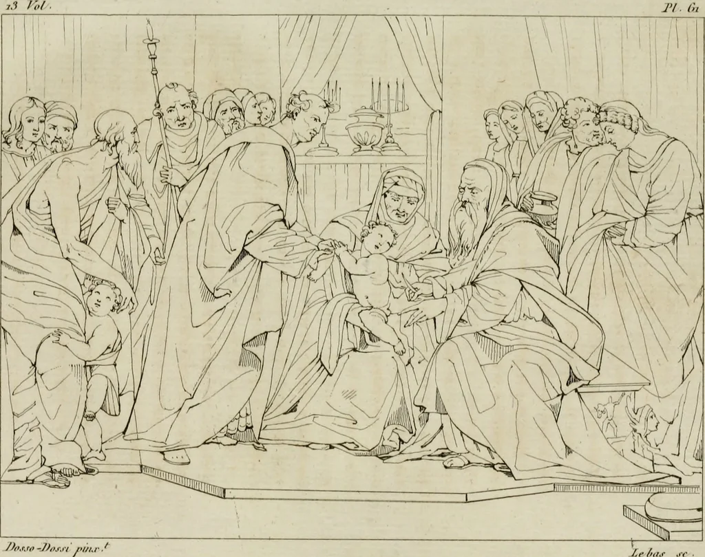 An illustration from Annales du musée et de l'école moderne des beaux-arts : recueil de gravures au trait, d'après les principaux ouvrages de peinture, sculpture, ou projets d'architecture, qui, chaque année, ont remporté le prix, soit aux écoles spéciales, soit aux concours nationaux : les productions des artistes en tous genres, qui, aux différentes expositions, ont été citées avec éloges : les morceaux les plus estimés ou inédits de la galerie de peinture : la suite complète de celle des antiques : édifices anciens et modernes, etc., 1800, leaf 249