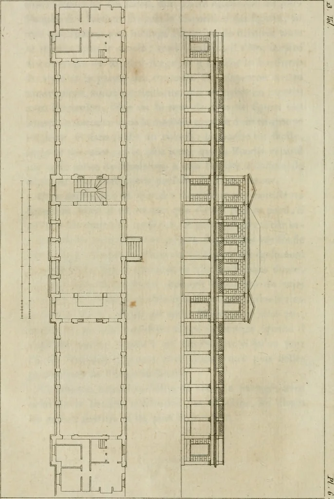 An illustration from Annales du musée et de l'école moderne des beaux-arts : recueil de gravures au trait, d'après les principaux ouvrages de peinture, sculpture, ou projets d'architecture, qui, chaque année, ont remporté le prix, soit aux écoles spéciales, soit aux concours nationaux : les productions des artistes en tous genres, qui, aux différentes expositions, ont été citées avec éloges : les morceaux les plus estimés ou inédits de la galerie de peinture : la suite complète de celle des antiques : édifices anciens et modernes, etc., 1800, leaf 29