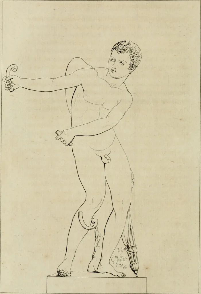 An illustration from Annales du musée et de l'école moderne des beaux-arts : recueil de gravures au trait, d'après les principaux ouvrages de peinture, sculpture, ou projets d'architecture, qui, chaque année, ont remporté le prix, soit aux écoles spéciales, soit aux concours nationaux : les productions des artistes en tous genres, qui, aux différentes expositions, ont été citées avec éloges : les morceaux les plus estimés ou inédits de la galerie de peinture : la suite complète de celle des antiques : édifices anciens et modernes, etc., 1800, leaf 57