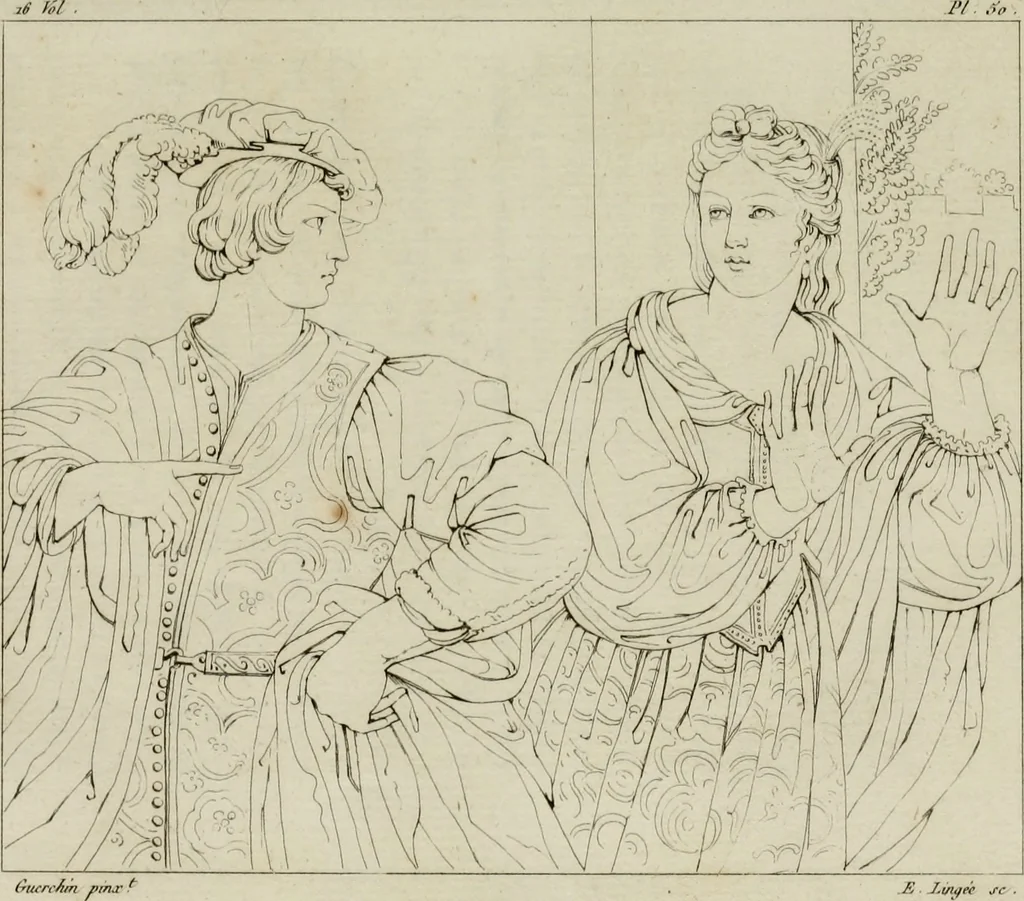 An illustration from Annales du musée et de l'école moderne des beaux-arts : recueil de gravures au trait, d'après les principaux ouvrages de peinture, sculpture, ou projets d'architecture, qui, chaque année, ont remporté le prix, soit aux écoles spéciales, soit aux concours nationaux : les productions des artistes en tous genres, qui, aux différentes expositions, ont été citées avec éloges : les morceaux les plus estimés ou inédits de la galerie de peinture : la suite complète de celle des antiques : édifices anciens et modernes, etc., 1800, leaf 189