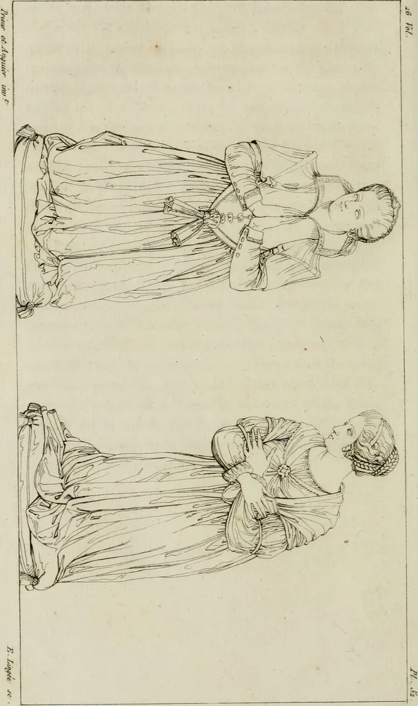 An illustration from Annales du musée et de l'école moderne des beaux-arts : recueil de gravures au trait, d'après les principaux ouvrages de peinture, sculpture, ou projets d'architecture, qui, chaque année, ont remporté le prix, soit aux écoles spéciales, soit aux concours nationaux : les productions des artistes en tous genres, qui, aux différentes expositions, ont été citées avec éloges : les morceaux les plus estimés ou inédits de la galerie de peinture : la suite complète de celle des antiques : édifices anciens et modernes, etc., 1800, leaf 197