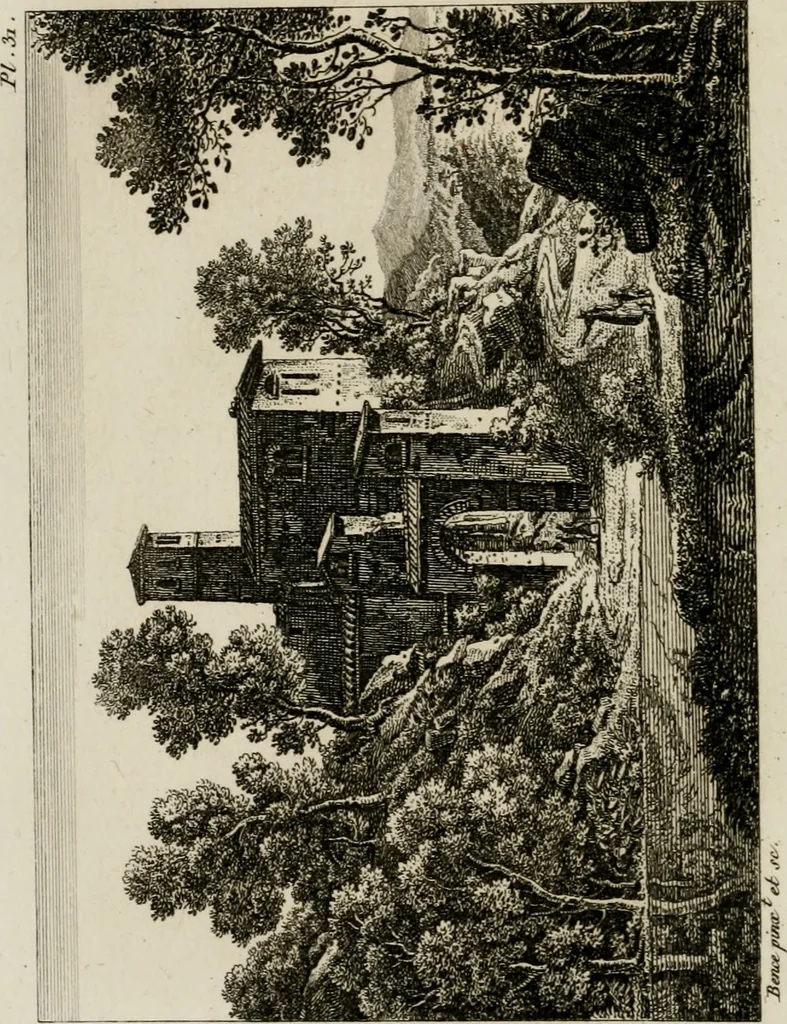 An illustration from Annales du musée et de l'école moderne des beaux-arts : recueil de gravures au trait, d'après les principaux ouvrages de peinture, sculpture, ou projets d'architecture, qui, chaque année, ont remporté le prix, soit aux écoles spéciales, soit aux concours nationaux : les productions des artistes en tous genres, qui, aux différentes expositions, ont été citées avec éloges : les morceaux les plus estimés ou inédits de la galerie de peinture : la suite complète de celle des antiques : édifices anciens et modernes, etc., 1800, leaf 105
