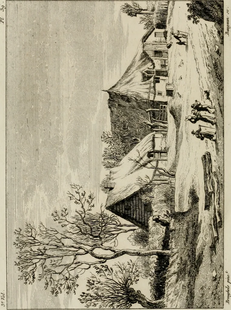 An illustration from Annales du musée et de l'école moderne des beaux-arts : recueil de gravures au trait, d'après les principaux ouvrages de peinture, sculpture, ou projets d'architecture, qui, chaque année, ont remporté le prix, soit aux écoles spéciales, soit aux concours nationaux : les productions des artistes en tous genres, qui, aux différentes expositions, ont été citées avec éloges : les morceaux les plus estimés ou inédits de la galerie de peinture : la suite complète de celle des antiques : édifices anciens et modernes, etc., 1800, leaf 131