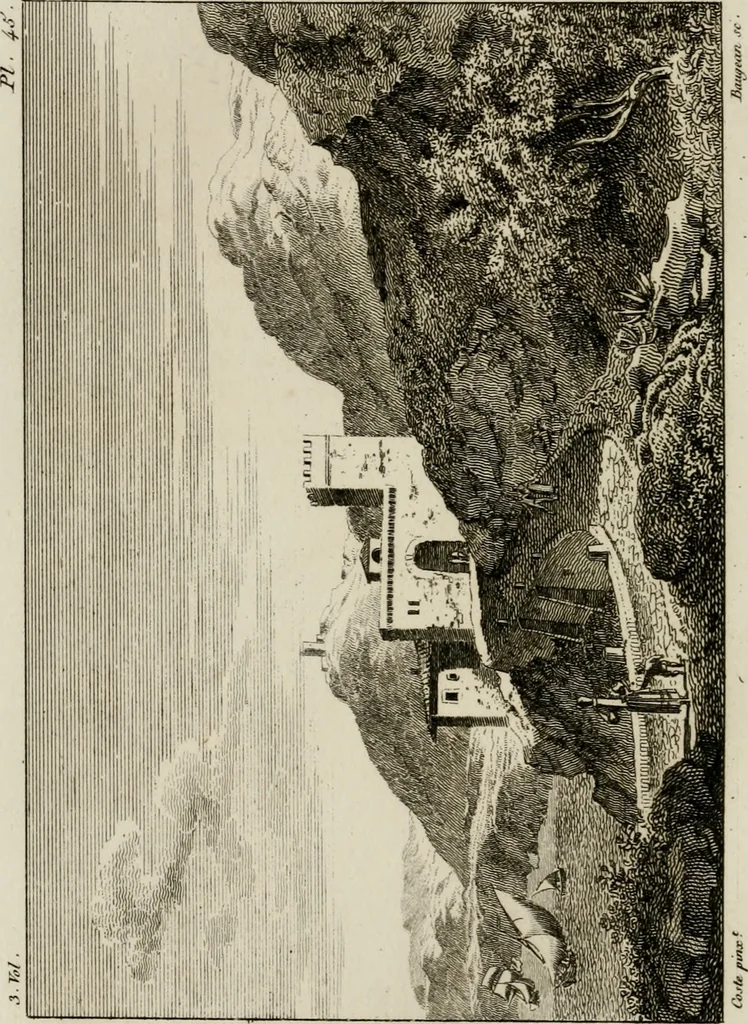 An illustration from Annales du musée et de l'école moderne des beaux-arts : recueil de gravures au trait, d'après les principaux ouvrages de peinture, sculpture, ou projets d'architecture, qui, chaque année, ont remporté le prix, soit aux écoles spéciales, soit aux concours nationaux : les productions des artistes en tous genres, qui, aux différentes expositions, ont été citées avec éloges : les morceaux les plus estimés ou inédits de la galerie de peinture : la suite complète de celle des antiques : édifices anciens et modernes, etc., 1800, leaf 149