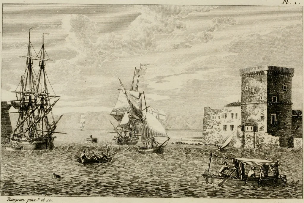 An illustration from Annales du musée et de l'école moderne des beaux-arts : recueil de gravures au trait, d'après les principaux ouvrages de peinture, sculpture, ou projets d'architecture, qui, chaque année, ont remporté le prix, soit aux écoles spéciales, soit aux concours nationaux : les productions des artistes en tous genres, qui, aux différentes expositions, ont été citées avec éloges : les morceaux les plus estimés ou inédits de la galerie de peinture : la suite complète de celle des antiques : édifices anciens et modernes, etc., 1800, leaf 15