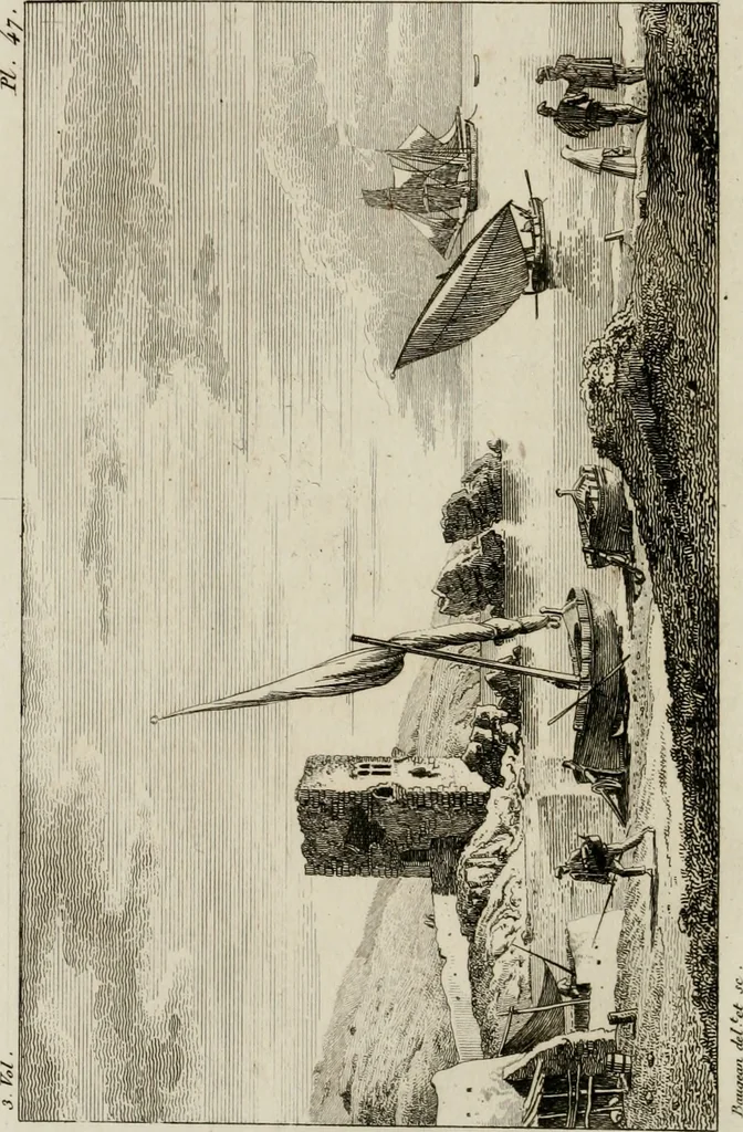 An illustration from Annales du musée et de l'école moderne des beaux-arts : recueil de gravures au trait, d'après les principaux ouvrages de peinture, sculpture, ou projets d'architecture, qui, chaque année, ont remporté le prix, soit aux écoles spéciales, soit aux concours nationaux : les productions des artistes en tous genres, qui, aux différentes expositions, ont été citées avec éloges : les morceaux les plus estimés ou inédits de la galerie de peinture : la suite complète de celle des antiques : édifices anciens et modernes, etc., 1800, leaf 155
